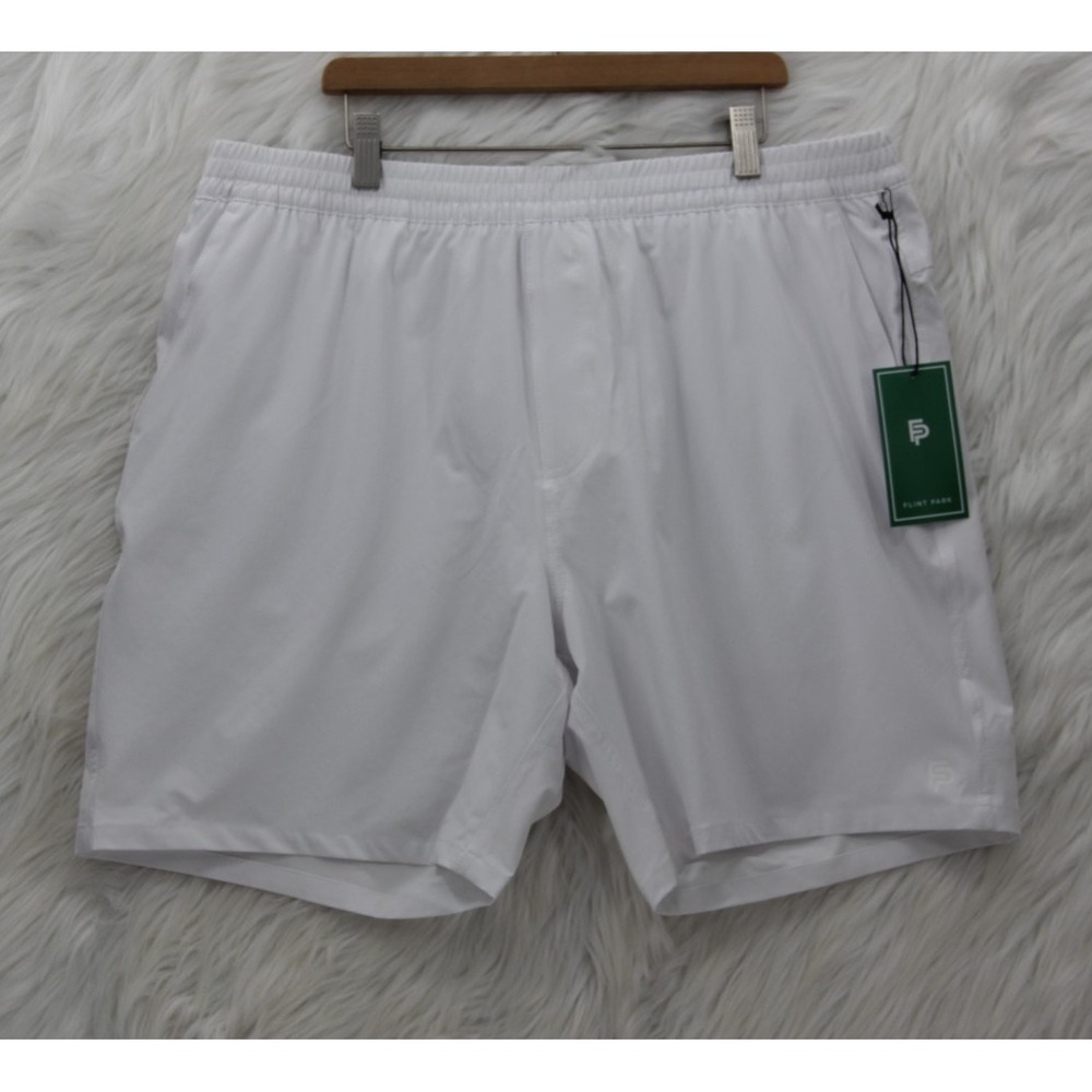 Flint Park Advantage Lined Tennis Shorts 7" Men's Size XXL 2XL White NWT Tennis